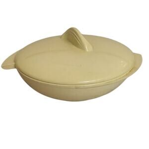 BOONTON WARE Yellow Divided Serving Winged Dish Bowl Melmac MCM #605